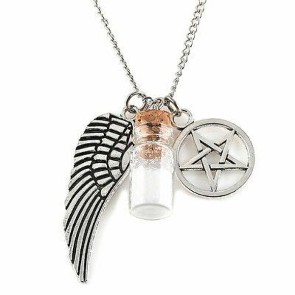 Wiccan Protection Salt Bottle Necklace - Picture 2 of 5